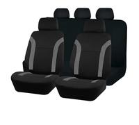 Ggwqoops Sports Universal Polyester Car Seat Cover Set Fit Most Plain Fabric Bicolor Stylish Accessories Seat Protector Car Seat Covers(TypeA Gray 5 seat)