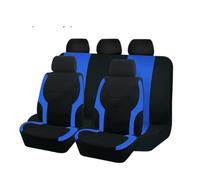 Ggwqoops Sports Universal Polyester Car Seat Cover Set Fit Most Plain Fabric Bicolor Stylish Accessories Seat Protector Car Seat Covers(TypeB Blue 5 seat)