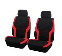Ggwqoops Sports Universal Polyester Car Seat Cover Set Fit Most Plain Fabric Bicolor Stylish Accessories Seat Protector Car Seat Covers(TypeB Red 2 Seat)