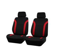 Ggwqoops Sports Universal Polyester Car Seat Cover Set Fit Most Plain Fabric Bicolor Stylish Accessories Seat Protector Car Seat Covers(TypeA Red 2 Seat)