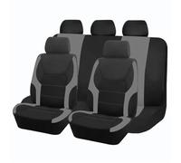 Ggwqoops Sports Universal Polyester Car Seat Cover Set Fit Most Plain Fabric Bicolor Stylish Accessories Seat Protector Car Seat Covers(TypeB Gray 5 Seat)