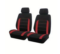 Ggwqoops Sports Universal Polyester Car Seat Cover Set Fit Most Plain Fabric Bicolor Stylish Accessories Seat Protector Car Seat Covers(Type C Red 2 Seat)