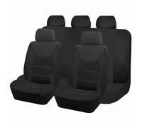 Ggwqoops Sports Universal Polyester Car Seat Cover Set Fit Most Plain Fabric Bicolor Stylish Accessories Seat Protector Car Seat Covers(TypeB Black 5 Seat)