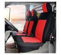 Ggwqoops Universal 2+1 Seat Covers Protector For Transporter Van Universal Polyester Fabric Car Truck Accessories Car Seat Covers(RED)