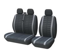 Ggwqoops Universal 3D Stripe Seat Covers Fits Most Vans Trucks 2+1 For Single Driver And Passenger Seat Cover Car Seat Covers(Grey)