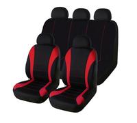 Ggwqoops Universal Auto Seat Covers Full Set For Car Truck SUV Van Polyester Front Rear Protector Car Seat Covers(Red full set)