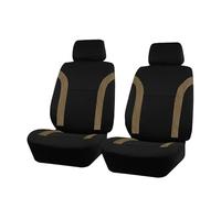 Ggwqoops Universal Breathable Car Seat Covers Air Mesh Fabric Splicing With Polyester Fabric Fit For Most Suv Accessories Interior Car Seat Covers(Beige 2 front seat)