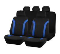 Ggwqoops Universal Breathable Car Seat Covers Air Mesh Fabric Splicing With Polyester Fabric Fit For Most Suv Accessories Interior Car Seat Covers(Blue 5 seat)