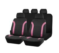 Ggwqoops Universal Breathable Car Seat Covers Air Mesh Fabric Splicing With Polyester Fabric Fit For Most Suv Accessories Interior Car Seat Covers(Pink 5 seat)