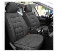 Ggwqoops Universal Car Seat Cover Linen Fabric Protector Breathable Front Single Seat Cushion Fully Surrounded For Auto Suv Truck Van Car Seat Covers(1pcs Black)