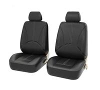 Ggwqoops Universal Car Seat Cover Protector PU Leather Auto Accessories Mats Interior Parts Cushion For SUV Sedan Hatchback Car Seat Covers(Front 2 Set-Black)