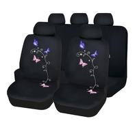 Ggwqoops Universal Car Seat Covers With Butterfly Embroidery Accessories Women Interior Fit For Most Suv Truck Van Car Seat Covers