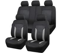 Ggwqoops Universal Mesh Car Seat Cover Set Voiture Accessories Interior Unisex Fit Most SUV Track Van With Zipper Airbag Compatible Car Seat Covers(Gray 5 Seat set)