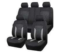 Ggwqoops Universal Mesh Car Seat Cover Set Voiture Accessories Interior Unisex Fit Most SUV Track Van With Zipper Airbag Compatible Car Seat Covers(Gray 5 Seat set)