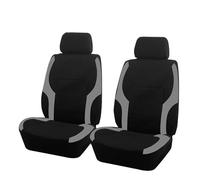 Ggwqoops Universal Polyester Car Seat Cover Set Fit Most Plain Fabric Bicolor Stylish Accessories Seat Protector Car Seat Covers(TypeB Gray 2 Seat)