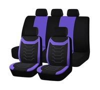Ggwqoops Universal Size Concave Embroidery Car Seat Covers Fit For Most Cars SUV Truck Accessories Interior With Airbag Compatible Car Seat Covers(Purple)