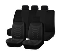 Ggwqoops Universal Size Concave Embroidery Car Seat Covers Fit For Most Cars SUV Truck Accessories Interior With Airbag Compatible Car Seat Covers(Black)