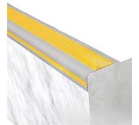 GGWYBAFS 10ft Vinyl Rubber Stair Nosing，Stair Edge Protector，Step Protector，Non-Slip Self Adhesive Stair Edge Protector Peel And Stick Stair For Indoor/Outdoor Stairs(Orange yellow grey)