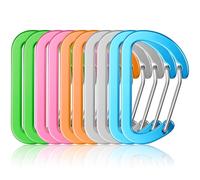 GGXZHT 10PCS Aluminum D Ring Carabiners Clips - Spring Loaded Gate Small Keychain Carabiner Clip Set - Outdoor Camping Mini Lock Snap Hooks Spring Link Key Chain Durable.