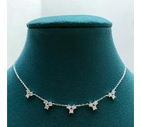 GGYTMQL 1.5 carat colored moissanite necklaces for women friend wedding 925 sterling silve chain jewelry