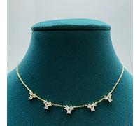 GGYTMQL 1.5 carat colored moissanite necklaces for women friend wedding 925 sterling silve chain jewelry