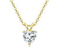 GGYTMQL 1 carat d color heart moissanite pendant necklace for women 925 sterling silver diamond wedding jewelry
