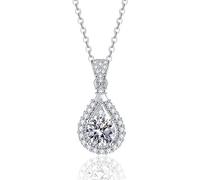 GGYTMQL 1 Carat d Color moissanite Necklace s925 Inlaid Diamond Pendant for Women