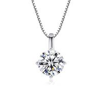 GGYTMQL 1 Carat moissanite Pendant Necklace for Women 100% 925 Sterling Sparkling Wedding Party fine Jewelry