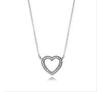 GGYTMQL 100% Charm Necklace Female Heart Valentine's Day Heart-Shaped Necklace Jewelry