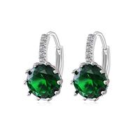 GGYTMQL 12 Style Optional Trendy Silver 925 Jewelry Gemstones Earrings For Women Short Style Ear Drops With 10mm Zircon Party