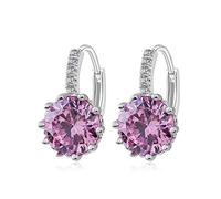 GGYTMQL 12 Style Optional Trendy Silver 925 Jewelry Gemstones Earrings For Women Short Style Ear Drops With 10mm Zircon Party