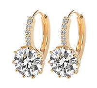 GGYTMQL 12 Style Optional Trendy Silver 925 Jewelry Gemstones Earrings For Women Short Style Ear Drops With 10mm Zircon Party