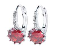 GGYTMQL 12 Style Optional Trendy Silver 925 Jewelry Gemstones Earrings For Women Short Style Ear Drops With 10mm Zircon Party