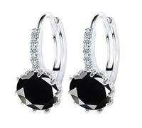 GGYTMQL 12 Style Optional Trendy Silver 925 Jewelry Gemstones Earrings For Women Short Style Ear Drops With 10mm Zircon Party