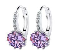 GGYTMQL 12 Style Optional Trendy Silver 925 Jewelry Gemstones Earrings For Women Short Style Ear Drops With 10mm Zircon Party