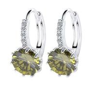 GGYTMQL 12 Style Optional Trendy Silver 925 Jewelry Gemstones Earrings For Women Short Style Ear Drops With 10mm Zircon Party