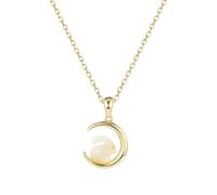 GGYTMQL 14K Gold Jade Rabbit Necklace, Moon Rabbit Pendant, Unique Chinese New Year Jewelry Gifts for Women, Symbol of Prosperity and Good Luck