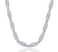 GGYTMQL 14K Gold Over 925 Silver Moissanite Cuban Chain with Dollar Sign Pendant - Urban Flair Meets Punk Hip-Hop. A Gift for the Man Who Owns His Style with Confidence,Father's Day Gift