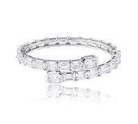 GGYTMQL 14K Gold Over S925 Emerald Cut Mossanite Jewelry, Hip-Hop Style Tennis Bracelet, Classic Brilliance Meets Contemporary Flair,Father's Day Gifts for Dad