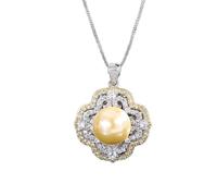 GGYTMQL 14mm big pearl pendant necklace for women high carbon diamond jewelry accessories Made in China