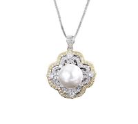 GGYTMQL 14mm big pearl pendant necklace for women high carbon diamond jewelry accessories Made in China