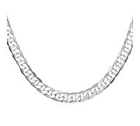 GGYTMQL 16/18/20/22/24 inch 8mm flat sideways figaro chain necklace for woman man wedding jewelry Made in China