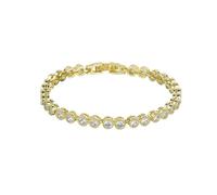 GGYTMQL 18K Gold Round Cut Moissanite Bracelet, Women's Link Bracelet, Fashion Gift for Her
