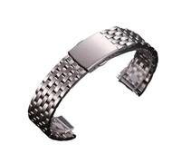 GGYTMQL 18mm 20mm 22mm Metal Strap Stainless Steel Bracelet Folding Buckle Watchbands Smartwatch Wristaband Universal Replacement Band
