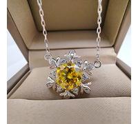 GGYTMQL 1ct moissanite snowflake necklace with s925 silver jewelry
