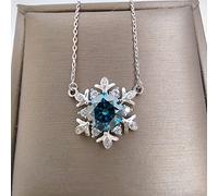GGYTMQL 1ct moissanite snowflake necklace with s925 silver jewelry