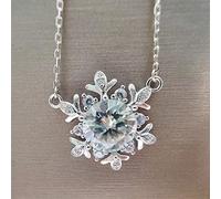 GGYTMQL 1ct moissanite snowflake necklace with s925 silver jewelry