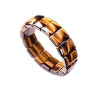 GGYTMQL 1pc Natural Yellow Tiger Eye Stone Elastic Rope Bracelet for Suitable for Home natural stone
