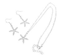 GGYTMQL 1Set Elegant Star Shape Earrings and Necklace for Women Unique Ocean Inspired Jewelry for Parties Weddings and Special Occasions Birthday and Mother Day present