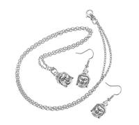 GGYTMQL 1Set Pendant Necklace and Hook Earrings for Women Elegant Jewelry Present for Weddings Parties and Special Occasions